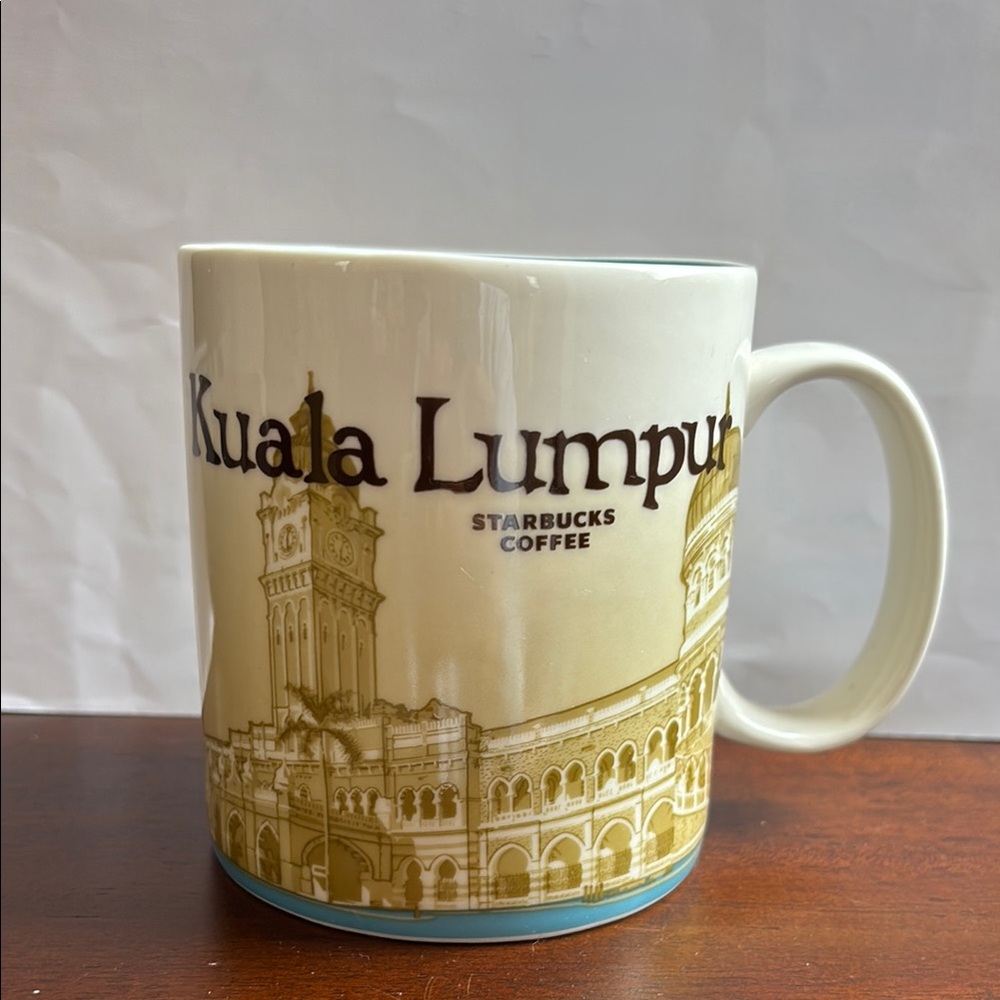 Starbucks Kuala Lumpur Mug - Cream and Gold Design